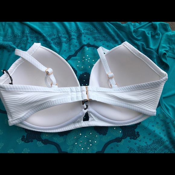 Lightly Lined Ribbed Tortoise  Bikini swimsuit Top - Picture 8 of 8